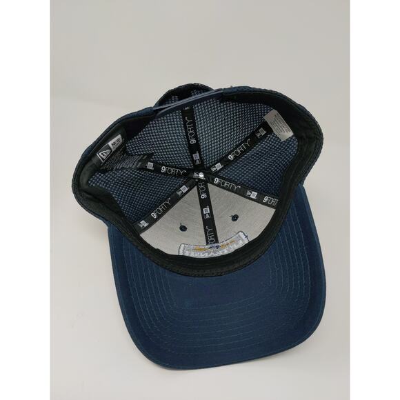New Era 9Forty Snapback Mesh Back Hat OSFM Adjustable E.F. Transit Blue - Picture 9 of 12
